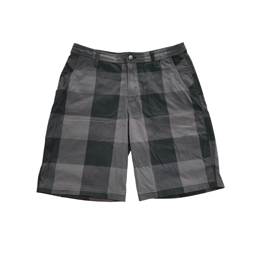 Lululemon Plaid Shorts Black Gray Size 34